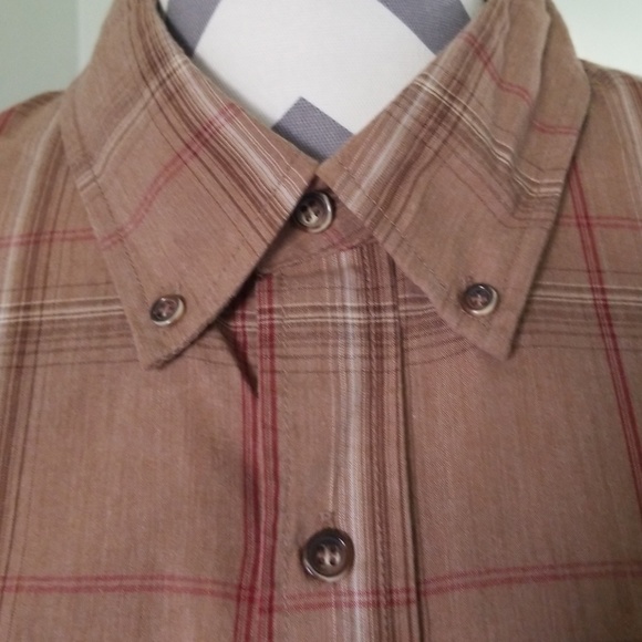 Brown Plaid Button Down - Picture 2 of 4